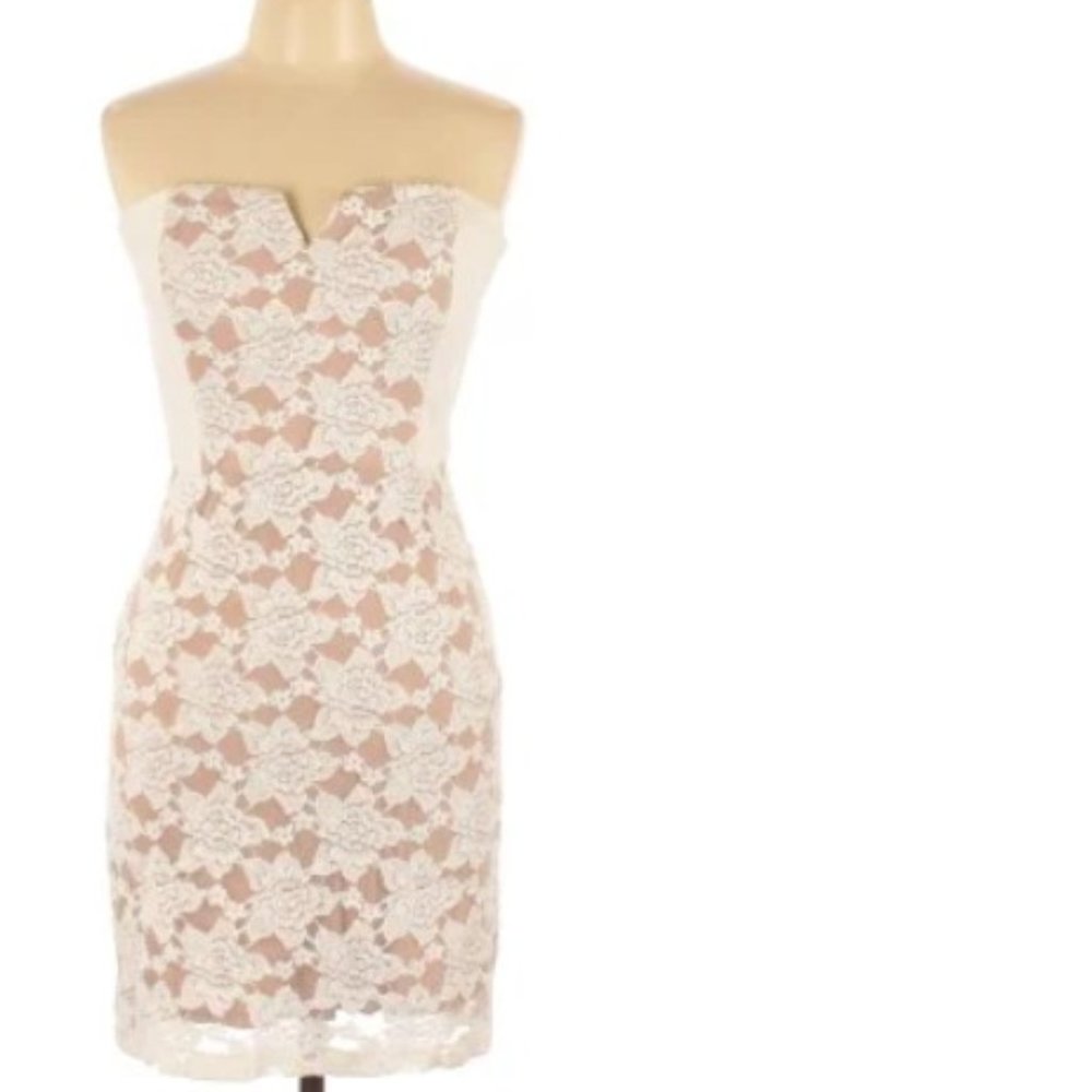 Rebecca Taylor Lace Strapless Dress